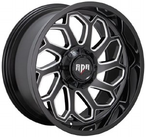 20X9.0 6-135 / 6-139.7 NEG12 108 (B+MW) BLACK AND MILLED **ONLY SOLD IN SETS OF 4**