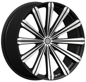 22X8.0 5-112 / 5-114.3 +38 73.1 BLACK W/MACH FACE