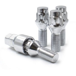 14 MM 1.50 X 28MM CONICAL LUG BOLT LOCKS ONLY  - (4 LOCKS + 1 KEY)