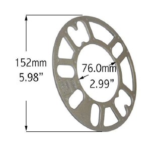 3MM BRAKE SPACER 4/5 LUG 100MM TO 5-120MM