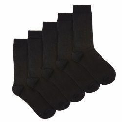 BLACK COTTON SOCKS: 9-12