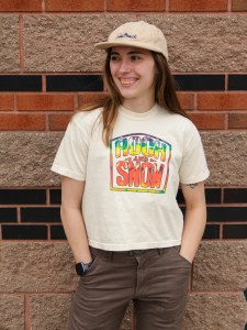 Rock and Snow Tie-Dye Logo Boxy Tee - Women's