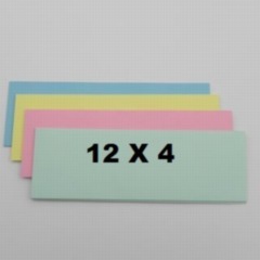 Flashcards 12&quot; x 4&quot; - Assorted Colours