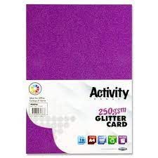 GOLD GLITTER CARD PURPLE