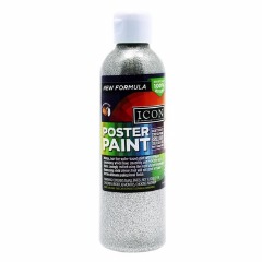 POSTER PAINT SILVER GLITTER