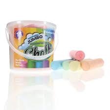JUMBO CHALKS TUB 15 ASST COLS