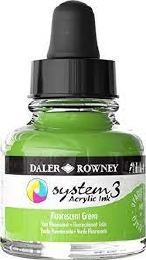 System 3 Acrylic Ink Fluorescent Green 29.5 ml