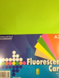 A3 155gsm Card 20 Sheets - Fluorescent Colours
