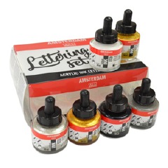 ACRYLIC INK LETTERING SET 6