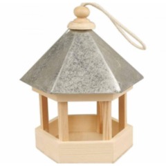 BIRD TABLE WITH ZINC ROOF