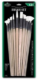 BRUSH SET ASST WHITE TAKLON