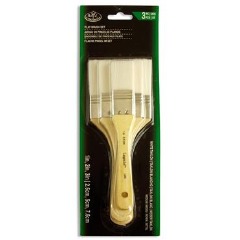 White Taklon Large Area Brush Set