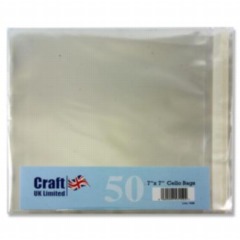 Cellophane Bags Pack of 50 (7&quot; x  7&quot;)