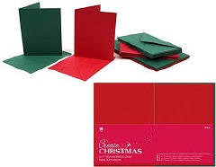 A6 Green and Red Cards and Envelopes