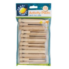 Dolly Pegs Pack of 12 - Natural