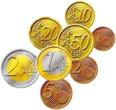 EURO COINS x 120 IN STORAGE BOX