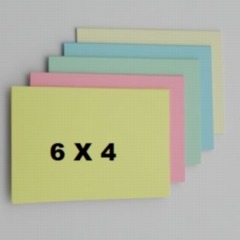 Fluorescent Coloured Cards 6&quot; x 4&quot;