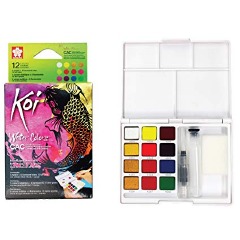 Koi Watercolours - Pocket  Field Sketch Box 12 half pans