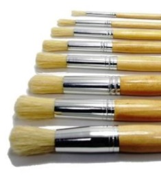 Major Hog Bristle Brushes size 4 Pack of 10