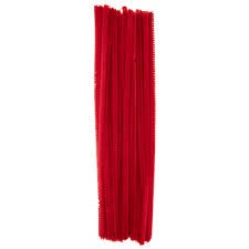 PIPE CLEANERS RED 30CM 25PK