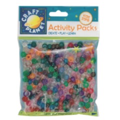 Pony Beads Pack of 300 - Glitter