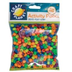 Pony Beads Pack of 500 - Neon Colours