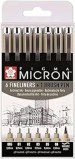 PIGMA MICRON BLACK SET 6+1