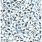 Alphabet (Letter) Beads - White