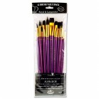 Taklon Burgundy Brush Set