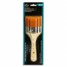 Gold Taklon Flat large Area Brush Set