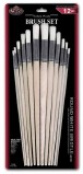 BRUSH SET ROUND WHITE BRIDTLE