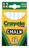 Crayola White Chalk 12 Sticks