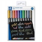 METALLIC BRUSH PENS PK 10