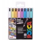 POSCA PC-5M SET OF 8 PASTEL COLOURS