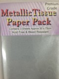 Metallic Tissue Paper Pack - Silver