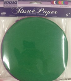 Tissue Paper Circles Pack 480 Piences - Assorted Colours