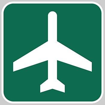 Airport Ahead Metal Sign