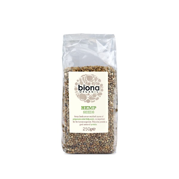 Biona Organic Whole Hemp Seeds - 250g
