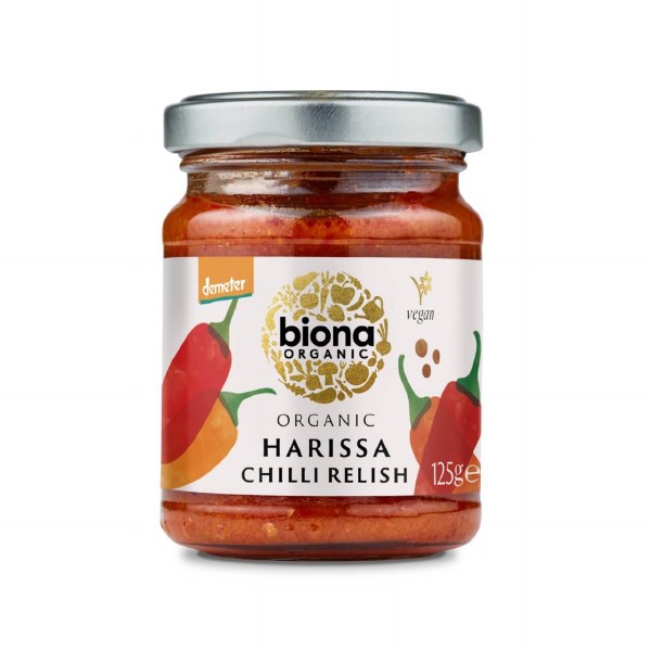 Biona Organic Harissa Chilli Relish - 125g