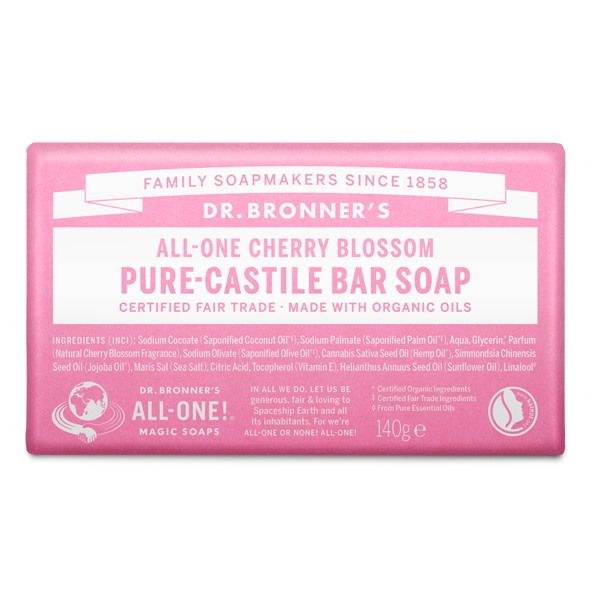 Dr Bronner's Castile Soap Bar Cherry Blossom - 140g