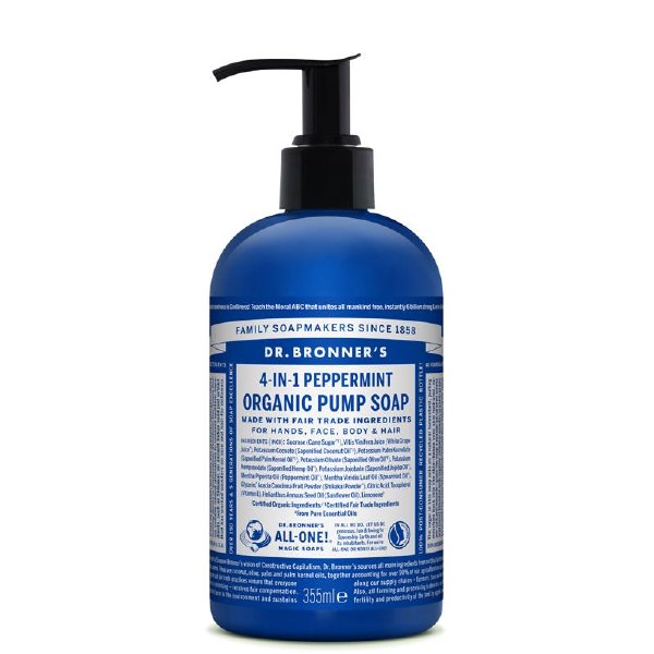 Dr Bronners 4-in-1 Peppermint Pump Soap - 355ml