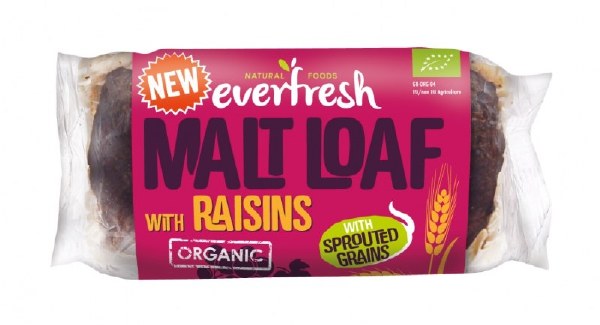 Everfresh Organic Malt Loaf with Raisins - 330g
