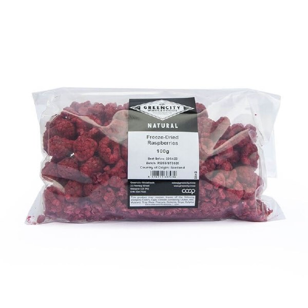 Greencity Freeze-Dried Raspberries - 100g
