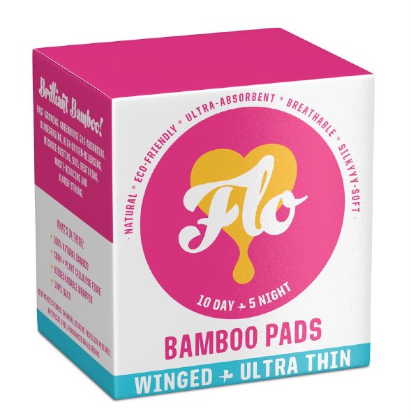 Flo Ultra Thin Bamboo Pads - 15 Pads