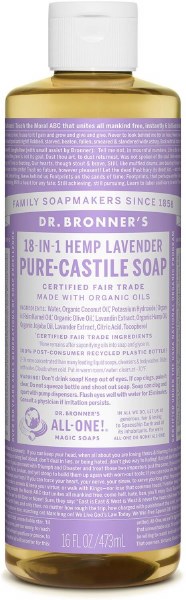 Dr Bronner's Hemp Lavender Castile Liquid Soap (475ml)