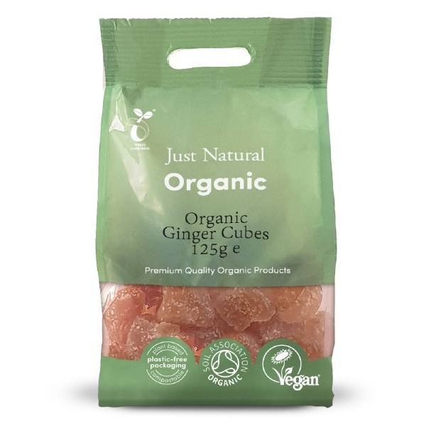 Just Natural Organic Ginger Cubes (125g)