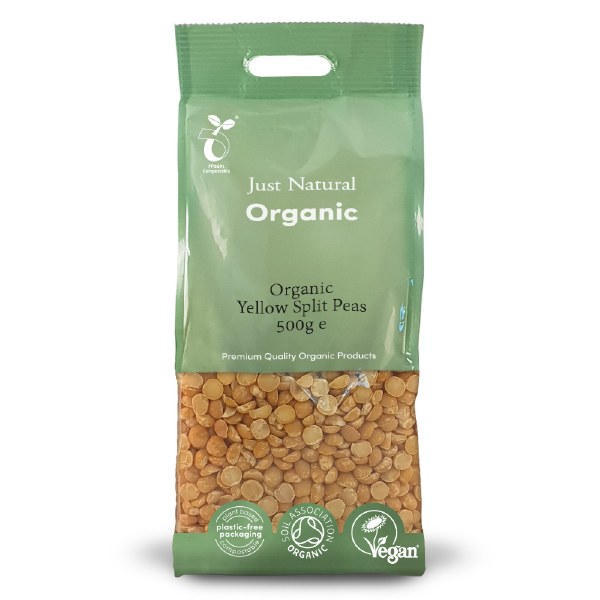 Just Natural Organic Yellow Split Peas (500g)