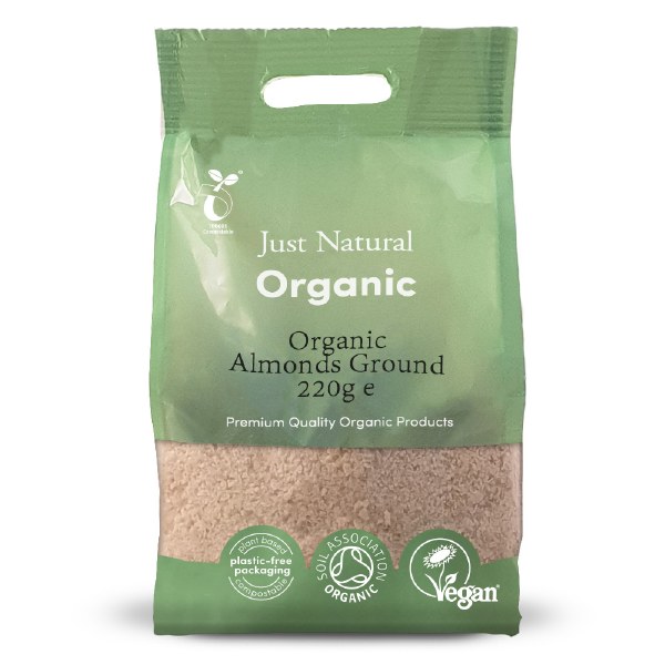 Just Natural Organic Ground Almonds - 220g