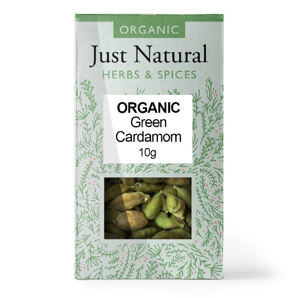Just Natural Organic Green Cardamoms - 10g