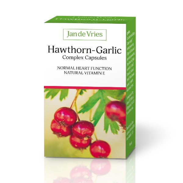Jan de Vries Hawthorn Garlic - 90 Capsules